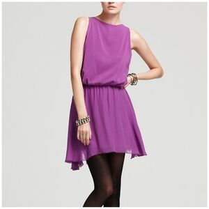 Alice + Olivia Vibrant Purple Sleeveless Mini Dress